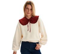 Sweatshirt woman She is Sunday Coletto Blanc XL