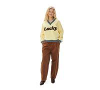 Sweatshirt woman She is Sunday Lucky Jaune XL
