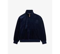 Superdry Country Club Velour Half Zip Sweatshirt Blue XL Woman