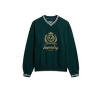 Superdry Country Club Loose V Sweatshirt Green S Woman