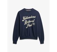 Superdry Lo-fi Outdoor Loose Crew Sweatshirt Blue S Woman