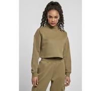 Sweatshirt woman Urban Classics cropped oversized high neck crew- large sizes Vert 5XL
