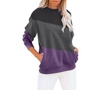 Sweatshirt Women Pink Jumpers Friendship Gifts for Women Cycling Women's Crew Neck Solid Color Sweatshirt Long Sleeves Casual Pullover Cute Lightweight Loose Tops Warehouse Clearance Bargains Sale