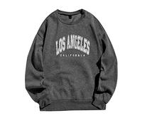 Sweatshirt Women's Black O-Neck Pullover Streetwear Soft Cotton Long Sleeve Knitted Jumper Plain Tops Jumper Hoodie Transition Wind Jacket Winter Windproof Hoodie, darkgray, S