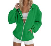 Sweatshirt Women's Oversized Transition Jacket Women's Elegant Pullover Without Hood Long Sleeve Cotton Tops Quarter Zip Hoodie Autumn Winter Blouse Classic Basic Tops Comfortable Outwear Jackets