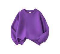 Sweatshirts for Kids Boys Girls Children Top Long Sleeve Graphic Tops Cute Regular Fit Activewear School Uniform Ages 3-16 Years Purple