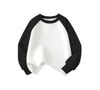 Sweatshirts for Kids Sweatshirt Unisex Breathable, Lightweight Sweater Jumber Full Sleeve Regular Fit Activewear Outdoor Size Age 5-13 Years Black
