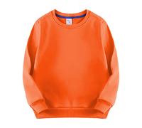 Sweatshirts for Kids Sweatshirt Unisex Plain Cute Long Sleeve Tops Casual Jumper T Shirt Fall School Size 1-7 Years Old Orange