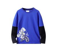 Sweatshirts for Kids Toddler Boys Pullover Jumper Breathable, Lightweight Crewneck New Casual Fashion School Size Age 5-13 Years Blue