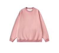 Sweatshirts for Men Uk Casual Plain Crewneck Long Sleeve Plus Size Cotton Jumper Top Outdoor Baggy Comfort Sports Sweatshirt mens jumper with pockets Pink 3XL