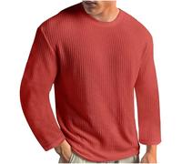 Sweatshirts for Men Uk Lightweight Casual Crewneck Long Sleeve Knit Solid Jumper Sweater Plus Size Outdoor Fashion Loose Fit Sweatshirt workout clothing long sleeve Orange 5XL