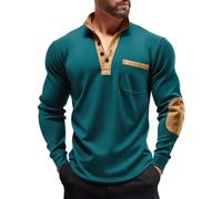 Sweatshirts For Men UK, Men's Jumpers, Tracksuit Tops Retro Patchwork Casual Long Sleeve Sweatshirt Outdoor Autumn Pullover Hoodless Crewneck Top For Daily Wear