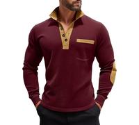 Sweatshirts For Men UK, Men's Jumpers, Tracksuit Tops Retro Patchwork Casual Long Sleeve Sweatshirt Outdoor Autumn Pullover Hoodless Crewneck Top For Daily Wear