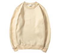 Sweatshirts for Men UK Plain Long Sleeve Tops Casual Crew Neck Jumpers Autumn Winter Ribbed Cuffs Pullover Sports Leisure Solid Color Sweatshirt Sweaters Workwear Mens Jumper S-XXXL Khaki