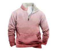 Sweatshirts For Men Uk Retro Sweatshirt Men Gradient Color Sweatshirt Long Sleeve Sweatshirts Half Zip Pullover Trendy Casual Sweaters Loose Fit Workwear Lightweight Workout Workwear Pullovers
