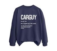 Sweatshirts For Women Carguy Like A Regular Guy Only Cooler See Also All Knowing About Cars Ridiculously Good Looking Crewneck Ladies Sweatshirt Trendy Fall Winter (Dark Blue, M) Ladies Trench Coat