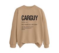 Sweatshirts For Women Carguy Like A Regular Guy Only Cooler See Also All Knowing About Cars Ridiculously Good Looking Crewneck Ladies Sweatshirt (Khaki, XXL) Womens Rain Coats Waterproof With Hood