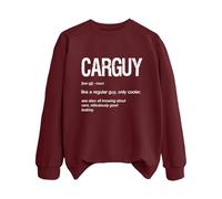 Sweatshirts For Women Carguy Like A Regular Guy Only Cooler See Also All Knowing About Cars Ridiculously Good Looking Crewneck Ladies Sweatshirt Trendy Fall Winter (Wine, M) Trench Coats For Women Uk