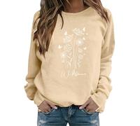 Sweatshirts For Women Dandelion Butterfly Crewneck Long Sleeve Casual Ladies Sweatshirt Causal Pullover Trendy Fall Comfy Winter (Beige, M) Red Jacket Women