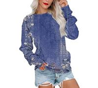 Sweatshirts For Women Floral Maple Leaves Graphic Flower Butterfly Crewneck Long Sleeve Casual Ladies Sweatshirt Comfy Trendy Pullover Fall Causal Winter (L, XL) Zipped Hoodies For Women Uk