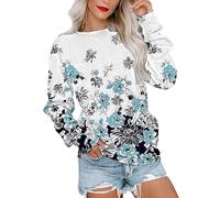 Sweatshirts For Women Floral Maple Leaves Graphic Flower Butterfly Crewneck Long Sleeve Casual Ladies Sweatshirt Comfy Trendy Pullover Winter Fall Causal (J, S) Womens Quilted Jackets