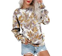 Sweatshirts For Women Floral Pocket Maple Leaves Graphic Flower Butterfly Crewneck Long Sleeve Casual Ladies Sweatshirt Comfy Trendy Fall Winter Pullover Causal (Purple, XXL) Hooded Trench Coat Womens