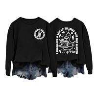 Sweatshirts For Women I Tolerate A Lot Of Things But Not Gluten Duck Crewneck Long Sleeve Ladies Sweatshirt Fall Trendy Winter Pullover Comfy Causal (Black, L) Halloween Hoodies For Women