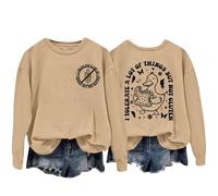 Sweatshirts For Women I Tolerate A Lot Of Things But Not Gluten Duck Crewneck Long Sleeve Ladies Sweatshirt Fall Trendy Winter Pullover Comfy Causal (Khaki, XXL) Navy Hoodie Women