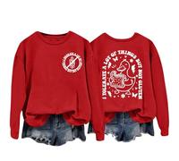 Sweatshirts For Women I Tolerate A Lot Of Things But Not Gluten Duck Crewneck Long Sleeve Ladies Sweatshirt Fall Trendy Winter Pullover Comfy Causal (Red, M) Women Hoodies