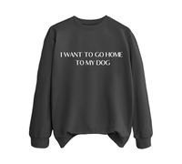 Sweatshirts For Women I Want To Go Jone To My Dog Crewneck Long Sleeve Ladies Sweatshirt Trendy Fall Comfy Causal Winter Pullover (Dark Gray, XL) Christmas Sweatshirt For Women Uk