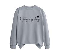 Sweatshirts For Women If Can't Bring My Dog I'm Not Going Dog Mom Crewneck Long Sleeve Ladies Sweatshirt Trendy Fall Causal Pullover Comfy Winter (Grey, L) Ladies Waterproof Coats With Hood