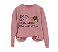 Sweatshirts For Women Sorry Can't Cookie Season How Many Boxes Long Sleeve Crewneck Ladies Sweatshirt Winter Trendy Fall Comfy Pullover Causal (Watermelon Red, XL) Women's Waterproof Jacket