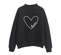 Sweatshirts for Women UK Autumn Winter O Neck Solid Color Prints Long Sleeve Pullover Sweatshirt White Sweatshirt Women Sales Essentials Hoodie Long Sleeve Hoodies for Women Uk