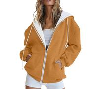 Sweatshirts For Women Uk Full Zip - Essentials Hoodie Oversized Plain Colour Jackets Basic Long Sleeves Outerwear Fashion Trendy Clothes Loose Fit Baggy Coat Soft Stretchy Tops Casual Tracksuit