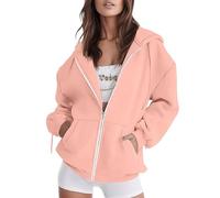 Sweatshirts For Women Uk Full Zip - Essentials Hoodie Oversized Plain Colour Jackets Basic Long Sleeves Outerwear Fashion Trendy Clothes Loose Fit Baggy Coat Soft Stretchy Tops Casual Tracksuit
