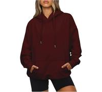 Sweatshirts for Women UK Oversize Fleece Lined Teddy Jumper Women’S Sport Sweatshirts Long Sleeve Womens Zip Hoodie Ladies Jackets Basics Clothing Tracksuits Wine