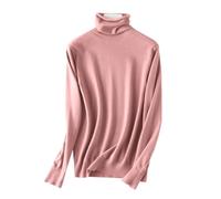 Sweatshirts for Women UK Plus Size Long Sleeve Pullover Turtleneck Sweater Soft Comfortable Lightweight Fall Winter Solid Color Oversized Tops Cashmere Jumper Warm Loose Sweaters Pink