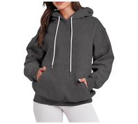 Sweatshirts for Women UK Size 14 Xmas T Shirts Womens Jumpers Size 14 Puffer Gilet Women Ladies Leather Jacket Matching Couple Hoodies Women's Checkered Shirt Womens Long Coat (Dark Gray, XXXXL)