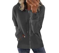 Sweatshirts for Women Warehouse Deals Full Zip Long Sleeve Ladies Hoodies Plain Drawstring Relaxed Fit Jumper Comfy Dressy Fashion Fall Outfits Workout Sports and Holiday Loungewear