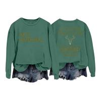 Sweatshirts For Women Yes He's Hunting Don't Konw When He'll Be Home Yes We Are Still Married No He's Not Imaginary Crewneck Ladies Sweatshirt Fall Winter Trendy (Green, S) Ladies Waterproof Jacket