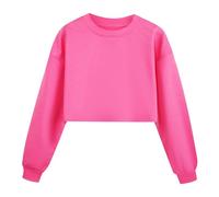 Sweatshirts Girls Cute Letter Print Regular Fit Activewear Soft Fashion Jumper UK Fall Clothes Casual Sweatshirt Top Gymnastics Gifts Hot Pink