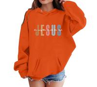 Sweatshirts Girls Solid Color Sweatshirt Fleece Jumper Crewneck Pullover for Toddler UK Fall Clothes School Childrens Unisex Age 2-13 Years Orange