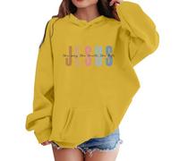 Sweatshirts Girls Solid Color Sweatshirt Fleece Jumper Crewneck Pullover for Toddler UK Fall Clothes School Childrens Unisex Age 2-13 Years Yellow