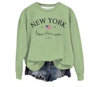 Sweatshirts Ladies Sloppy Xmas Jumpers for Women Ladies Jumpers Size 16 Women Clothing Womens Denim Jackets Goth Hoodie Red Cardigans for Women UK Fur Lined Coat （Light Green, S