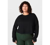 Sweaty Betty After Class Cotton Blend Relaxed Sweat-shirt Black