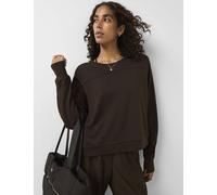 Sweaty Betty After Class Crop Sweatshirt Dark Brown