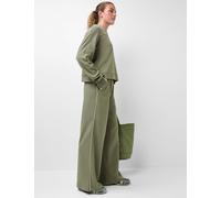 Sweaty Betty After Class Piped Wide Leg Trousers Dark Khaki