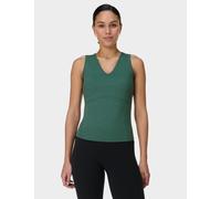 Sweaty Betty female Gaia V-Neck Vest Top - L - Emerald, Black,Emerald