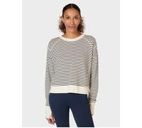 Sweaty Betty Women's After Class Crop Sweatshirt - Lily White Stripe - Size: XS