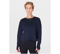 Sweaty Betty Women's After Class Crop Sweatshirt - Navy Blue - Size: XL